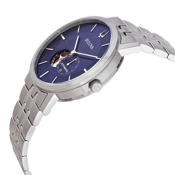 Đồng Hồ Nam Bulova American Clipper Automatic Blue Dial Men's Watch 96A247 Màu Bạc Mặt Xanh - Đồng hồ - Vua Hàng Hiệu