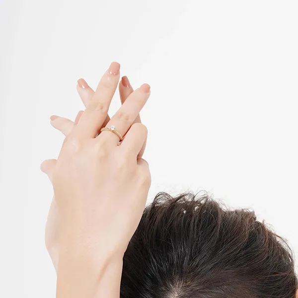 Nhẫn Huy Thanh Jewelry NDINO 200 - 14K - Đá Cubic Zirconia Màu Vàng Gold