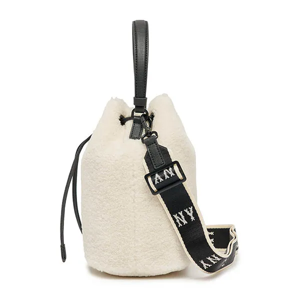 Túi Đeo Chéo Dây Rút MLB Bucket Logo New York Yankees 3ABMS0626-50CRS Màu Trắng