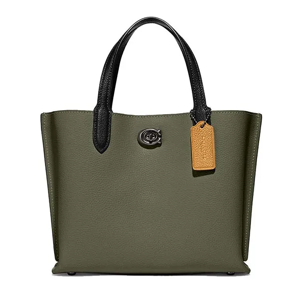 Túi Tote Coach Willow Tote 24 In Colorblock With Signature Màu Xanh