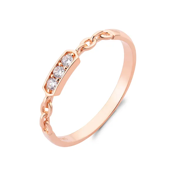 Nhẫn Huy Thanh Jewelry NPTB 285 - 14K - Đá Cubic Zirconia Màu Vàng Hồng - Trang sức - Vua Hàng Hiệu