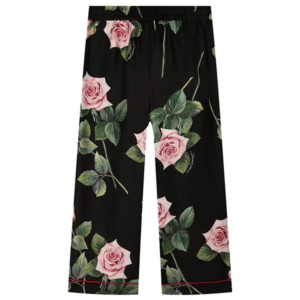 Quần Pijama Nữ Dolce & Gabbana D&G Họa Tiết L52P15 IS1BE Màu Đen