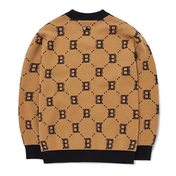 Áo Cardigan MLB Diamond Monogram Front Pattern Cardigan Boston Red Sox 3AKCM0224-43BGS Màu Nâu - Thời trang - Vua Hàng Hiệu