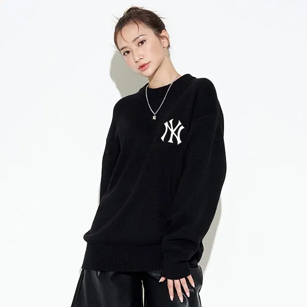 Áo Len Sweater MLB Overfit New York Yankees 3AKPB0126-50BKS Màu Đen - Thời trang - Vua Hàng Hiệu