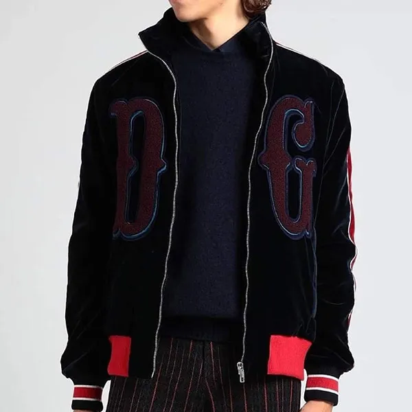 Áo Bomber Nam Dolce & Gabbana D&G Men's Dark Blue Màu Xanh Đen - Thời trang - Vua Hàng Hiệu