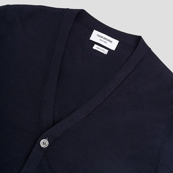 Áo Cardigan Thom Browne MKC410AY1014 415 Màu Xanh Navy