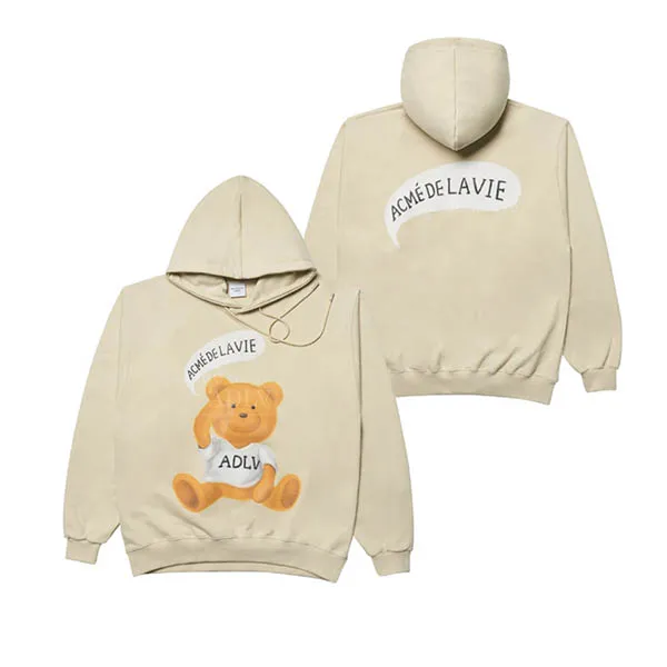 Áo Hoodie Acmé De La Vie ADLV Speech Balloon Teddy Bear Màu Be - Thời trang - Vua Hàng Hiệu