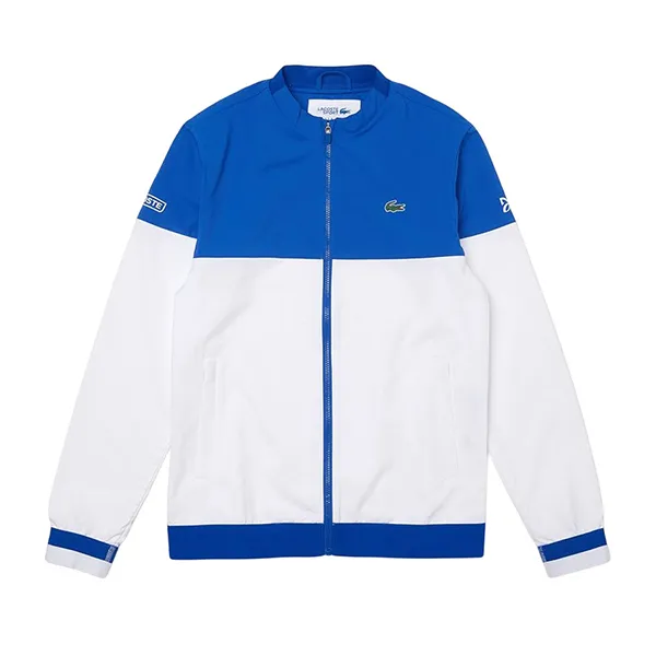 Áo Khoác Lacoste Sport x Novak Djokovic Zip Jacket BH9657-20 Phối Màu Xanh Trắng Size 50