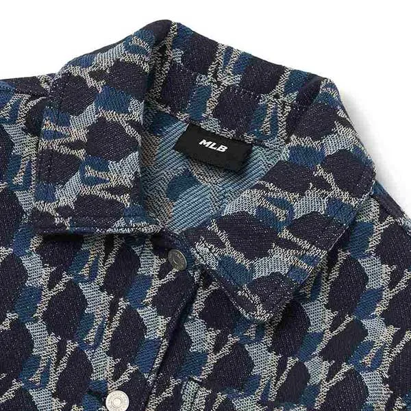 Áo Khoác MLB Monogram Jacquard New York Yankees 30FDKM0224- 50NYD Màu Xanh Navy Size S