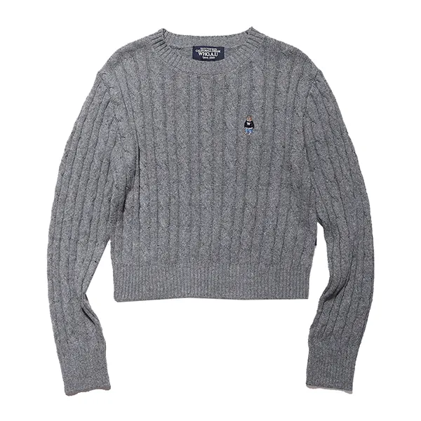 Áo Len WHOAU Steve R-Neck Pullover WHKAC4T11F Màu Xám - Thời trang - Vua Hàng Hiệu