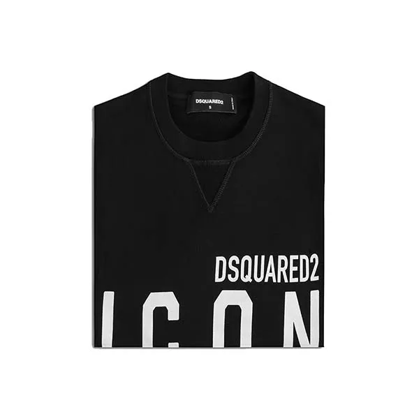 Áo Nỉ Dsquared2 Logo ICON - S79GU0004 S25516 Black Màu Đen Size S