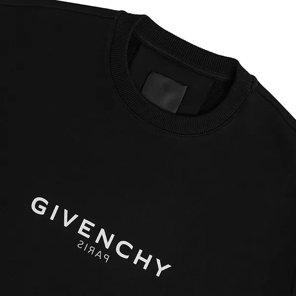 Áo Nỉ Givenchy Long Sleeves Plain Logo Luxury BMJ0CB3Y6V 001 Màu Đen