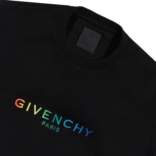 Áo Nỉ Givenchy Pride Embroidered Logo Crew BMJ0GS3Y78 001 Màu Đen Size XS - Thời trang - Vua Hàng Hiệu
