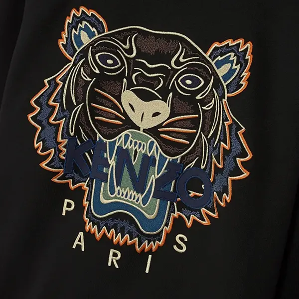 Áo Nỉ Kenzo Tiger Crewneck FC65SW1234XL 99 Màu Đen