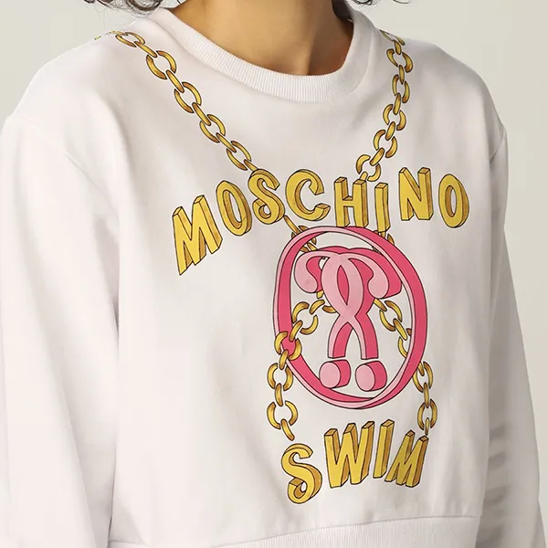 Áo Nỉ Moschino 2124 A1706 2604 0001 Màu Trắng - Thời trang - Vua Hàng Hiệu