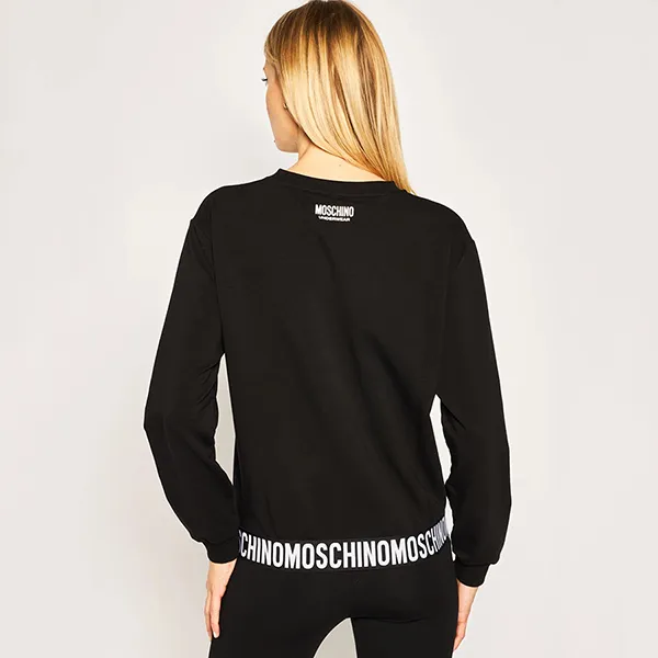 Áo Nỉ Moschino Sweatshirt Black Regular Fit A1731 9008 Màu Đen