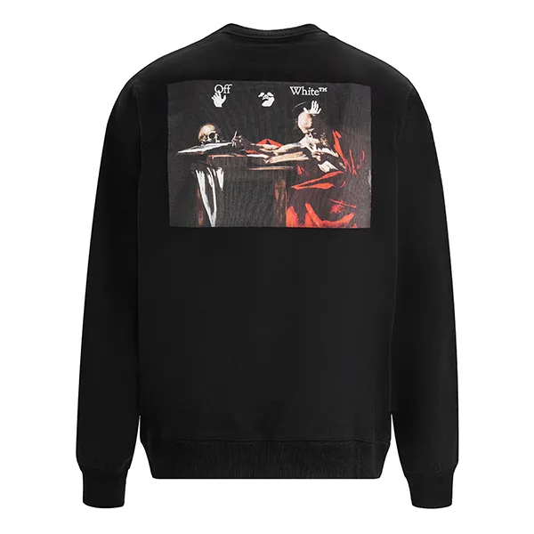 Áo Nỉ Off-White Back Print Crew Neck Sweatshirt OMBA057C99FLE005 1001 Màu Đen