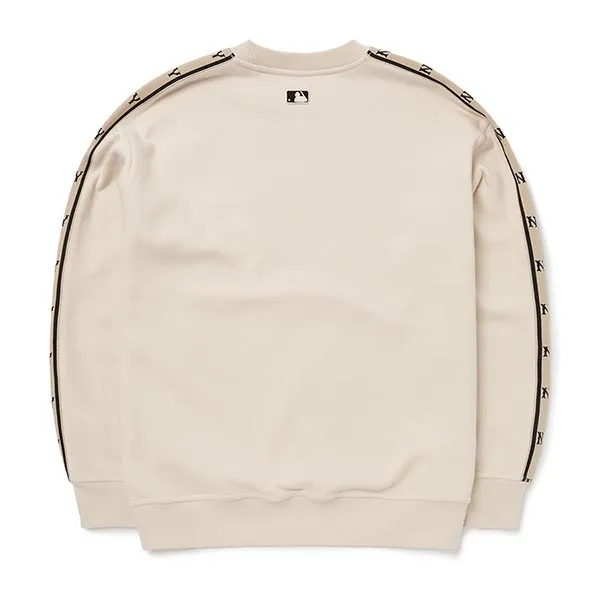 Áo Nỉ Sweater MLB Diamond Monogram Tape Sweatshirt New York Yankees 3AMTM0826-50CRS Màu Kem Size M