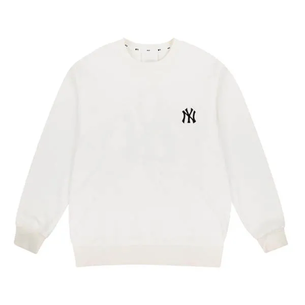 Áo Nỉ Sweater MLB Big Logo Màu Trắng Size L - Thời trang - Vua Hàng Hiệu