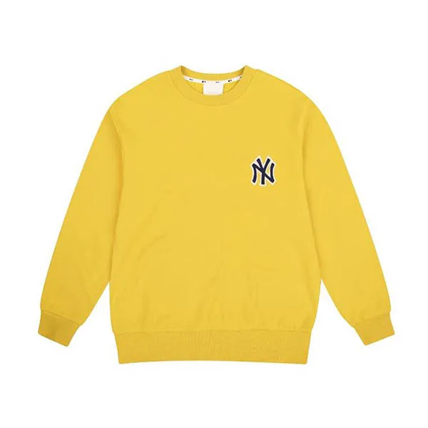 Áo Nỉ Sweater MLB New York Yankees Chain Embroidery Comfort Màu Vàng - Thời trang - Vua Hàng Hiệu