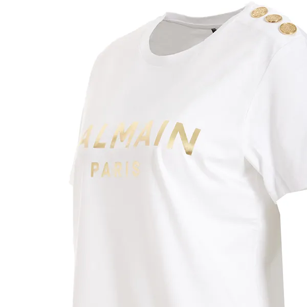 Áo Phông Balmain Paris Logo T-shirt EF005BB28 GAD Màu Trắng - Thời trang - Vua Hàng Hiệu