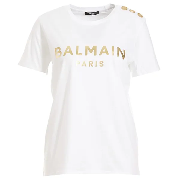 Áo Phông Balmain Paris Logo T-shirt EF005BB28 GAD Màu Trắng - Thời trang - Vua Hàng Hiệu