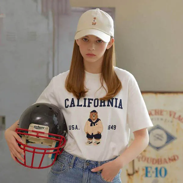 Áo Phông WHOAU California Steve Patch T-shirt Màu Trắng Size S - Thời trang - Vua Hàng Hiệu