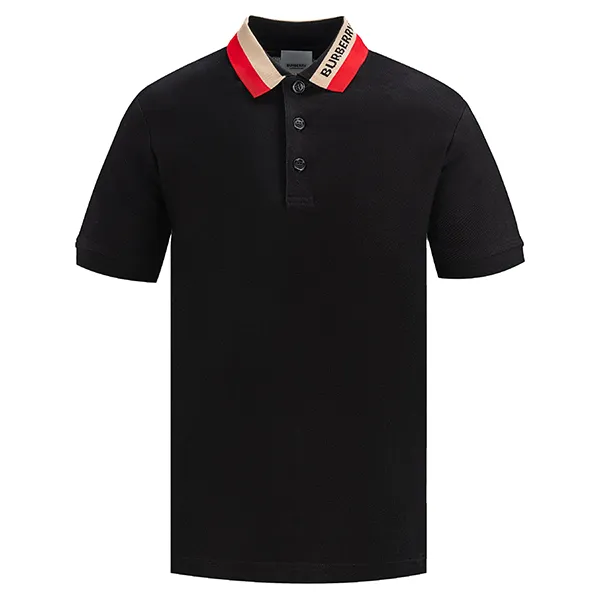 Áo Polo Burberry Contrast-Collar Pique 8039265 Màu Đen