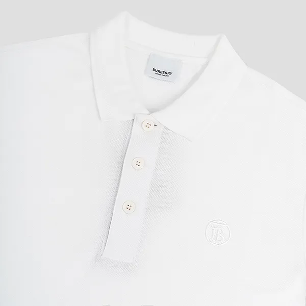 Áo Polo Burberry With Logo 8055229 White Màu Trắng Size XS