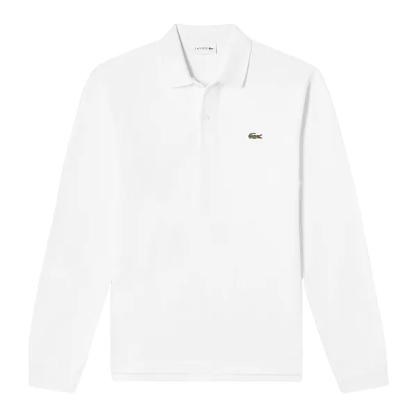 Áo Polo Dài Tay Lacoste French Regular Fit Long Sleeve Polo Shirt PH732E-19C 001 Màu Trắng Size M