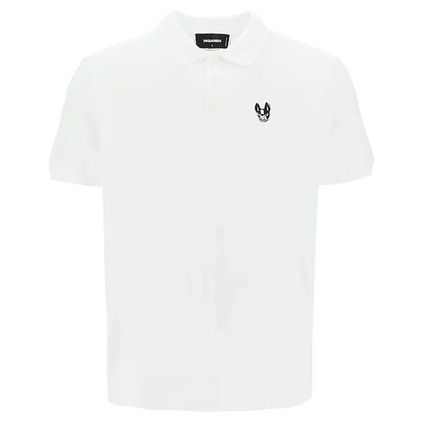 Áo Polo Dsquared2 Logo Dog S79GL0005 S22743 Màu Trắng - Thời trang - Vua Hàng Hiệu
