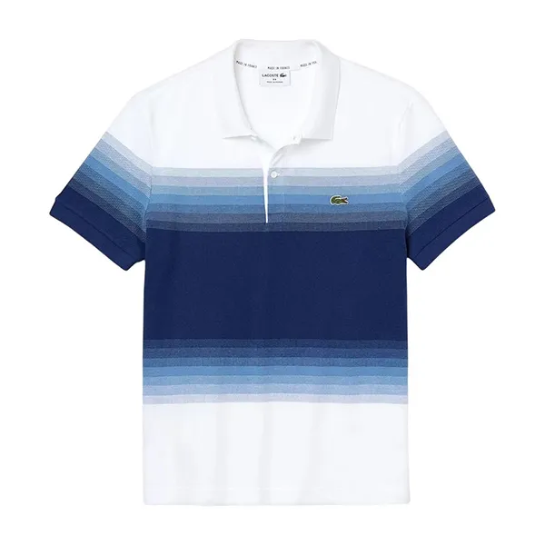 Áo Polo Lacoste Made In France Cotton Pique Regular Fit Polo Shirt PH5070 10 Bed Phối Màu Size M