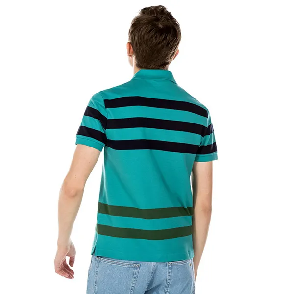 Áo Polo Lacoste Men's Slimfit PH9865 20B K2M Màu Xanh Blue Size M