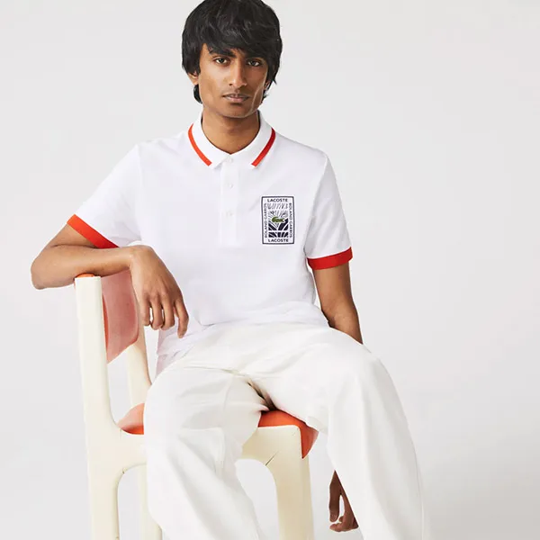 Áo Polo Lacoste Men's Sport Roland Garros Cotton Plant Design Polo PH0007 51 Màu Trắng Size M - Thời trang - Vua Hàng Hiệu