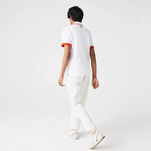 Áo Polo Lacoste Men's Sport Roland Garros Cotton Plant Design Polo PH0007 51 Màu Trắng Size M - Thời trang - Vua Hàng Hiệu