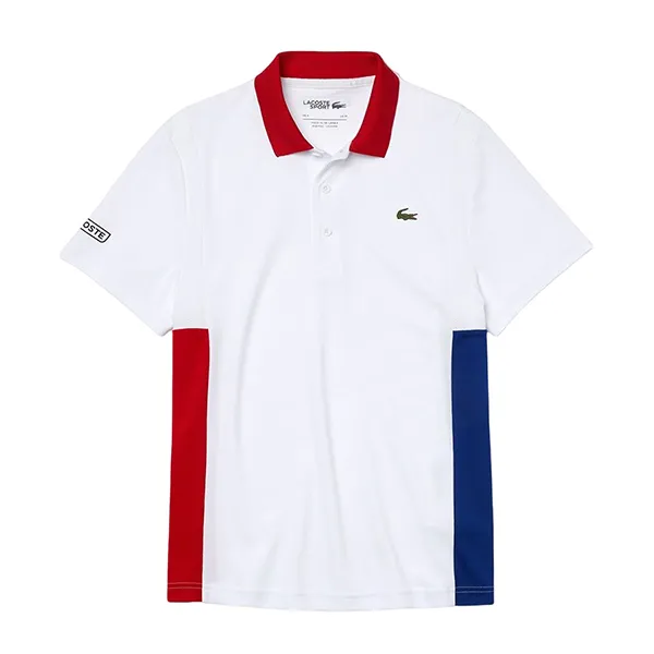 Áo Polo Lacoste Sport Colourblock Mesh Breathable Piqué Tennis Polo Shirt DH2057 GT3 Màu Trắng Size M