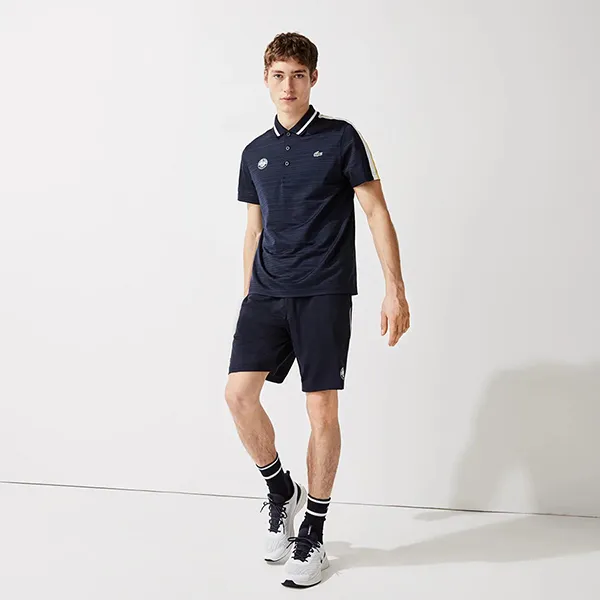 Áo Polo Lacoste X Roland Garros Men's Performance Polo Shirt DH9225 00 4CN Màu Xanh Navy Size XS