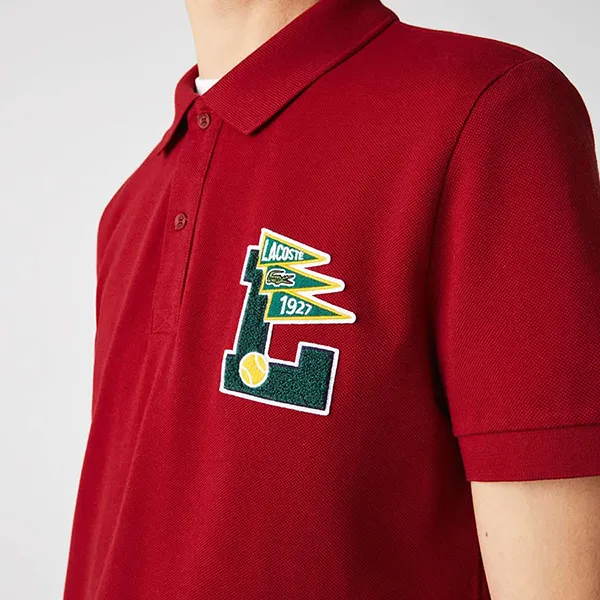 Áo Polo Nam Lacoste Men’s Regular Fit L Badge Piqué PH7730- 5SX Màu Đỏ