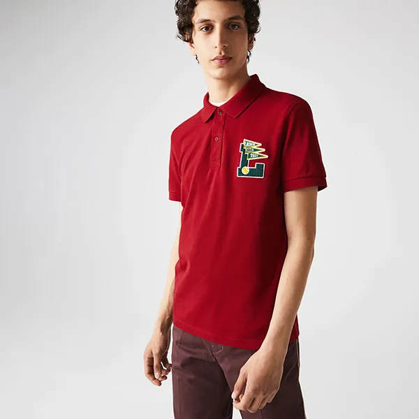 Áo Polo Nam Lacoste Men’s Regular Fit L Badge Piqué PH7730- 5SX Màu Đỏ