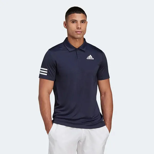 Áo Polo Nam Adidas 3 Sọc Tennis Club H34701 Màu Xanh Than Size M