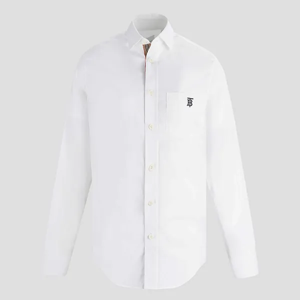 Áo Sơ Mi Burberry Monogram Motif Shirt 8043060 Màu Trắng Size M