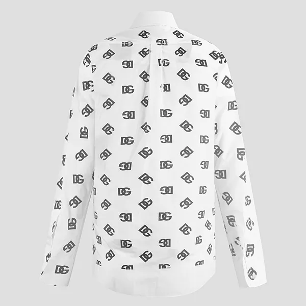 Áo Sơ Mi Dolce & Gabbana D&G Letter Pattern G5IX8T GF119 W0800 Màu Trắng