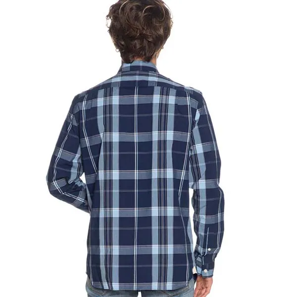 Áo Sơ Mi Lacoste Men's Light Blue Tartan Shirt CH4497 - 2P1 Màu Xanh Kẻ Size 39