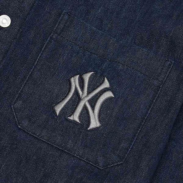 Áo Sơ Mi MLB Classic Monogram Lined Color Print Denim Shirt New York Yankees  3ADRM0524-50NYD Màu Xanh Denim Size XS - 4
