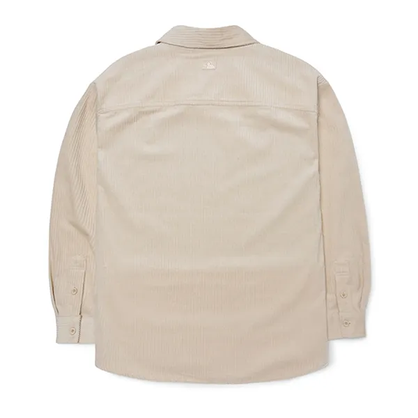 Áo Sơ Mi MLB Overfit Corduroy Logo 3AWSB0226-43BGL Màu Kem Size L