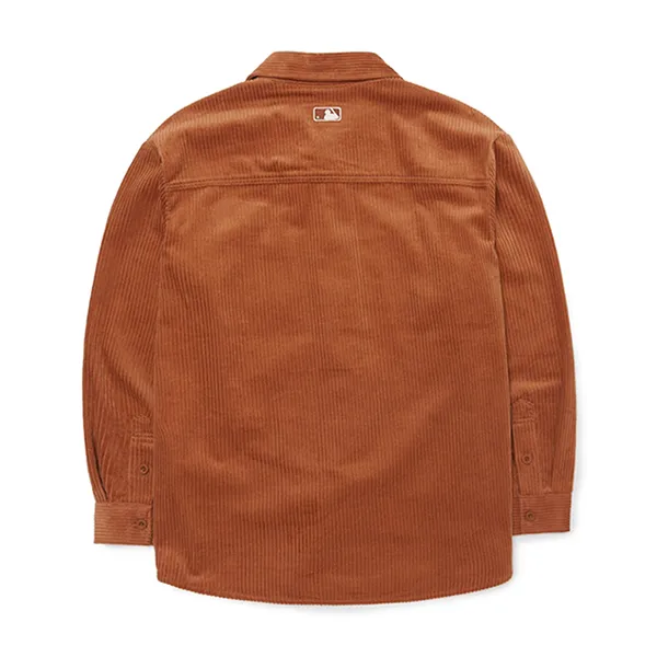 Áo Sơ Mi MLB Overfit Corduroy Logo 3AWSB0226-43BRS Màu Nâu - Thời trang - Vua Hàng Hiệu