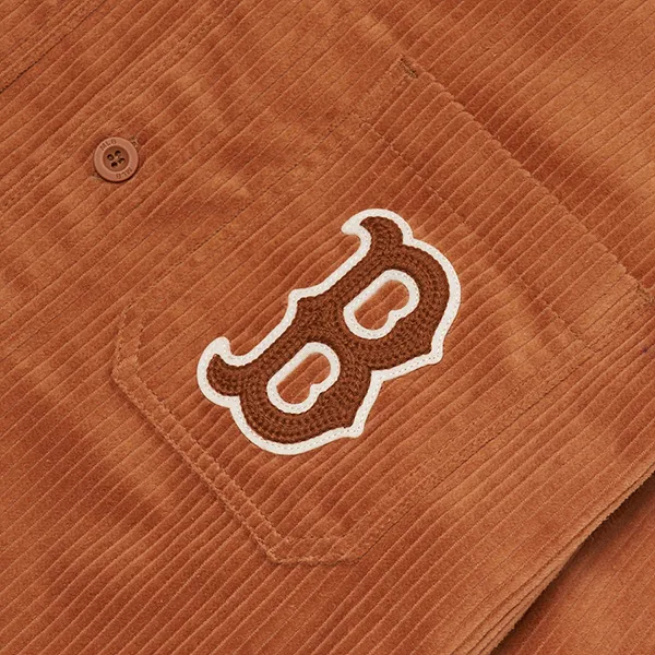 Áo Sơ Mi MLB Overfit Corduroy Logo 3AWSB0226-43BRS Màu Nâu - Thời trang - Vua Hàng Hiệu