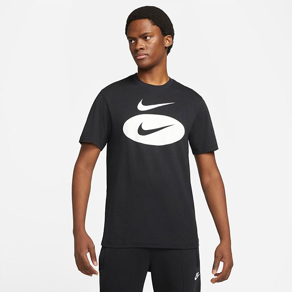 Áo Thun Nam Nike Camiseta Sportswear Swoosh Masculina Tshirt Màu Đen Trắng Size S - 1