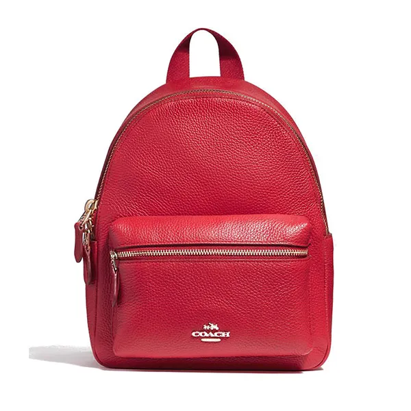 Balo Coach Mini Charlie Backpack In Pebble Leather Light Gold / True Red F38263 Màu Đỏ - Túi xách - Vua Hàng Hiệu