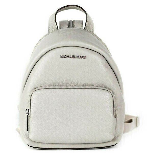 Balo Michael Kors MK Erin Small Leather Convertible Backpack Shoulder Bag Pearl Grey Màu Xám Trắng - 3